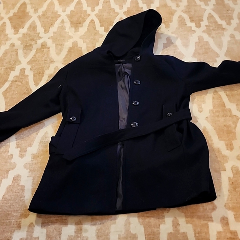Heavy royal purple peacoat